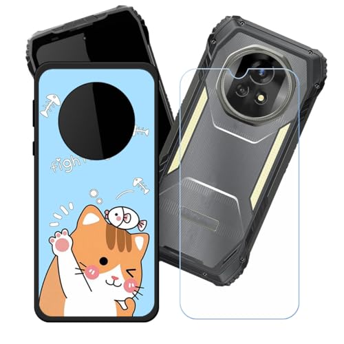 LCEHTOGYE �K�p Blackview Xplore 2 Satellite +�����K���X�X�N���[���v���e�N�^�[�p�P�[�X�A�K�p Blackview Xplore 2 Satellite (6,73")�ƌ݊����̂���u���b�N�\�t�gTPU�V���R���Q���P�[