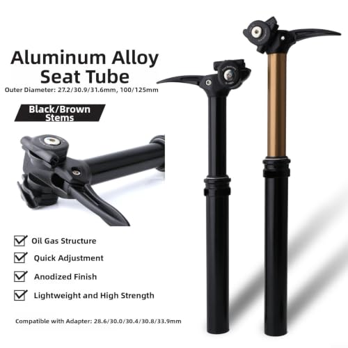 Tija de sillín cuentagotas resistente de aleación de aluminio con diseño sellado 6