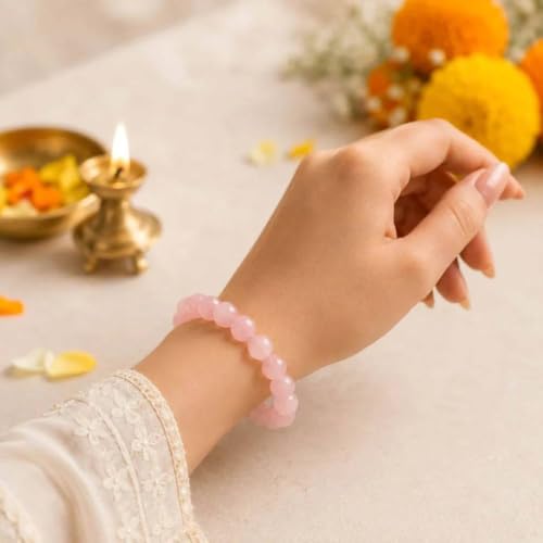 Image of Beaded Bracelet for Men & Women | Stretchable Handmade Prayer Meditation Yoga Wrist Bracelet | Stylish Everyday Wear | Free Size