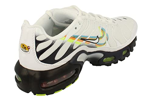 Nike Air Max Plus GS Running Trainers DV7140 Sneakers Shoes (UK 4.5 us 5Y EU 37.5, White Blackened Blue Volt 100)3