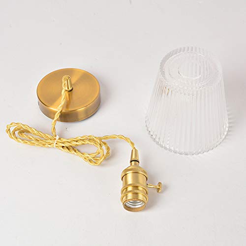 Verre plafonnier décoration moderne à rayures verticales pour ampoule E27