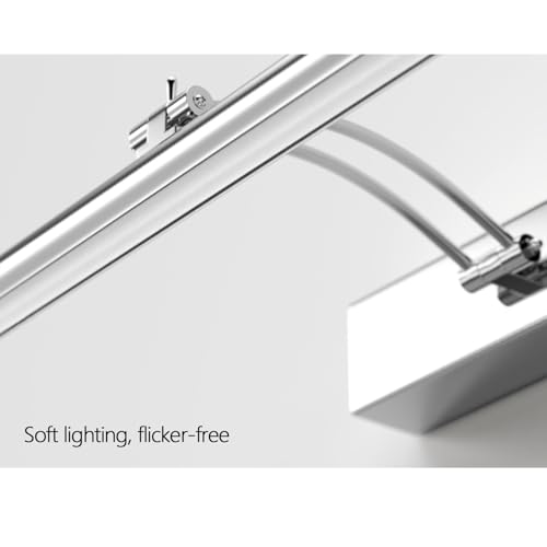 Lámpara de espejo baño rotación 240 grados luz cálida rectangular acrílico 5