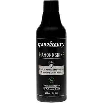 Brazilian Keratin Hair Straightening Treatment Formaldehyde Free Diamond Shine 250 ml Vegan Luxury Blow Dry / Repair