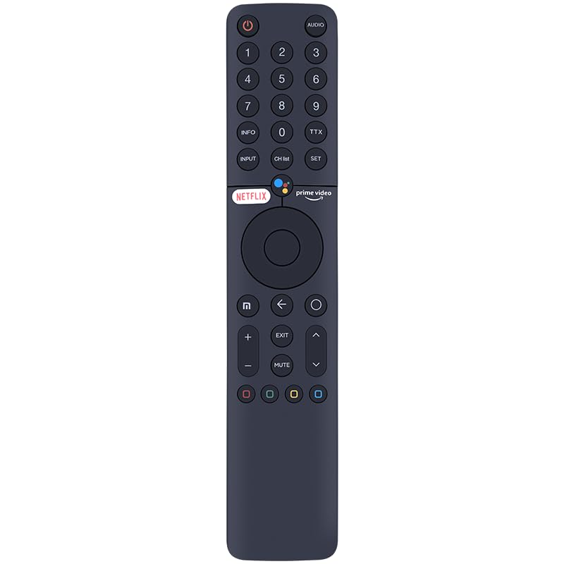 CLVIZCXOM XMRM-19 Mando a distancia de repuesto de voz compatible con Xiaomi Mi P1 32/43/55' Android Smart TV, compatible con Q1 75' LED TV con 2 botones calientes