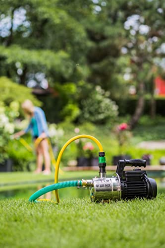 T.I.P. Edelstahl Gartenpumpe GP 3000 INOX - Leistungsstarke 550 W Pumpe mit 2950 l/h Leistung und thermischer Überlastschutz - Robustes, korrosionsbeständiges Pumpengehäuse, 30111