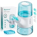 Nasal Irrigation System – Sinus Rinse Machine with Dual Water Tank 298ml, Automatic Waste Collection & Adjustable Water Flow – Nasal Washer for Allergy Relief, Congestion & Sinus Care