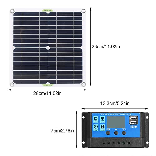 YUMILI 30-Watt-Solarmodul-Set, tragbares 12 V 100 A Batterieladegerät, Controller für Auto, Wohnmobil, Wohnwagen, Boot