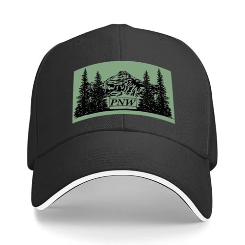 CTRLTSXUS Paisaje de montañas para Senderismo del Noroeste del Pacífico Gorra de béisbol Gorra Grande de Hombre Gorra de Senderismo Gorra de Senderismo Sombrero Anime Pesca Playa Femenina Hombres