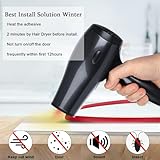 Funnytek 2M Door Draft Excluder Strip, Self Adhesive Soundproof Weather Proof Door Seal for Preventing Bugs, Energy Saving - Black - Image 7