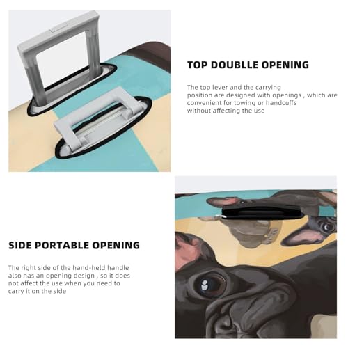 Luggage Cover Washable Elastic Suitcase Covers French Bulldog Dog Cute Travel Baggage Cover Fashion Anti-scratch Suitcase Protector Decoraitve Covers Fits 18-32 Inch Luggages Large4