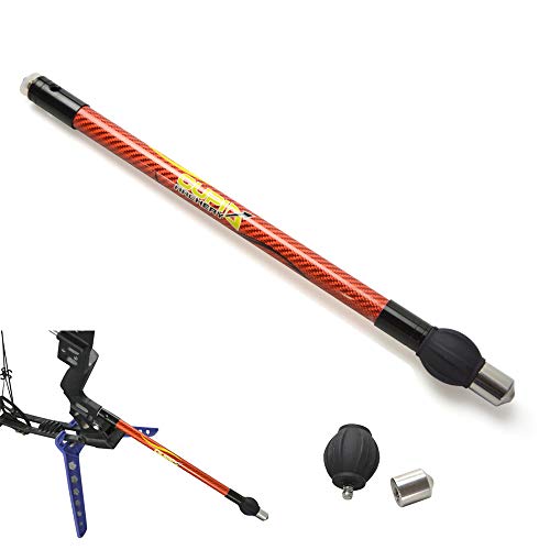 ZSHJGJR Archery Carbon Bow Stabilizer Rod 12" Balance Bar Side Rod Extension Pole Carbon Fibre Long Rod Damping Rods Shock Absorber for Compound Recurve Bow