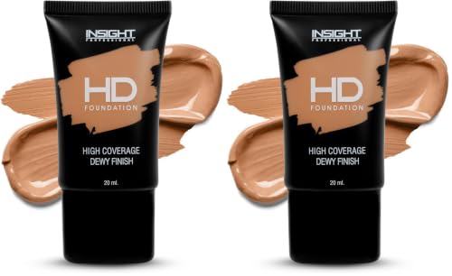 Image of INSIGHT HD Foundation | Dewy Finish | High Coverage| Blurring Properties| Lightweight | Fragrance Free |Flawless Look| Shade-MNY20 (Pack of 2)