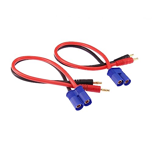 Conector EC8 a banana de 4 mm cable de carga de batería de 10 AWG y 12 pulgadas