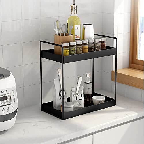 Image of Zepdos Stainless Steel Kitchen Rack Organizer, Spice Rack for Kitchen, Shelf Kitchen Pantry Storage Organizer Rack Shelves, Self Rack Stand (Countertop Storage Rack)