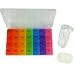 Small 7-Day Weekly Pill Organizer - Travel Prescription & Medication Pill Box in Plastic Pill Case w/Pill Splitter - Morning Noon Afternoon Night Compartments from Stuff Seniors Need