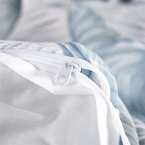 image for Wake In Cloud - Leaves Duvet Cover Set, 100% Cotton Bedding, Tropical 