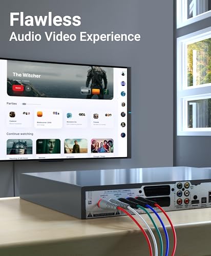 Image of BlueRigger RCA Component Video and Audio Cable (6 Feet / 1.8 Meters)