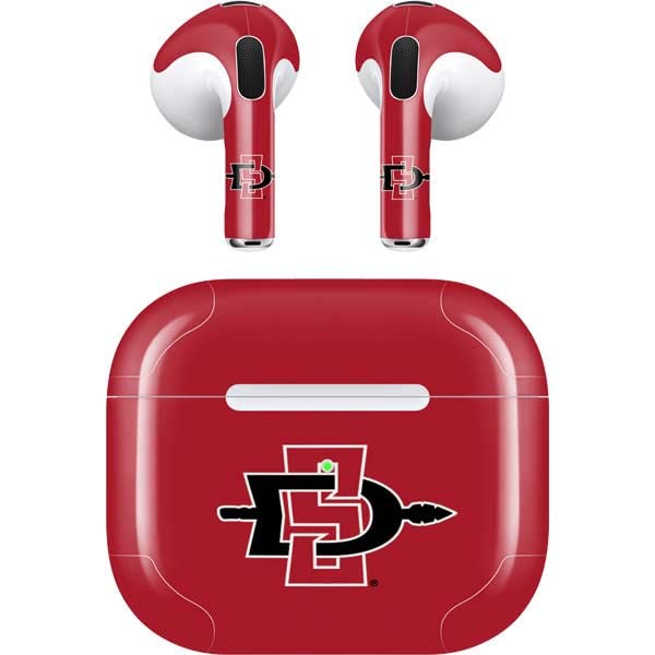 Skinit Decal Audio Skin Compatible with Apple AirPods (3rd Gen, 2021) - Officially Licensed Aztecs Red Logo Design