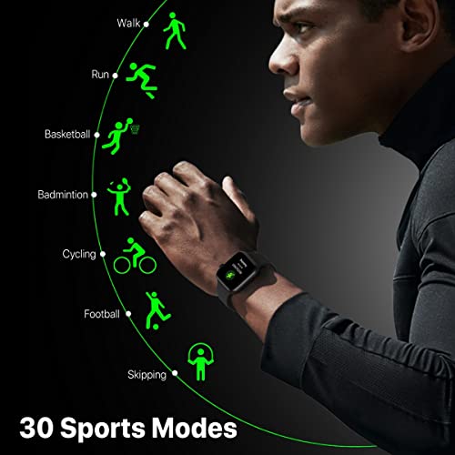Image of Promate Xwatch-B19 Fitness Smart Watch,1.9 inch Display Bluetooth Calling,IP67 Water Resistant,Voice Assistant,15 Days Battery Life,30 Sports Modes,Real-Time Health Monitor,100+ Watch Faces (Black)