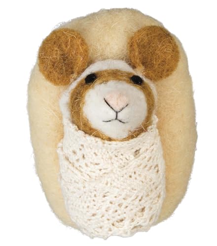 Primitives-By-Kathy-101075-Mouse-Nativity-Critter-Set-of-3-Felt-and-Wood Primitives By Kathy 101075 Mouse Nativity Critter Set of 3 Felt and Wood