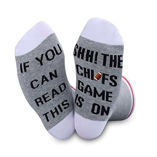 2PAIRS Football Socks If You Can Read This The Football Game Is On Football Gift (Chief) One Size