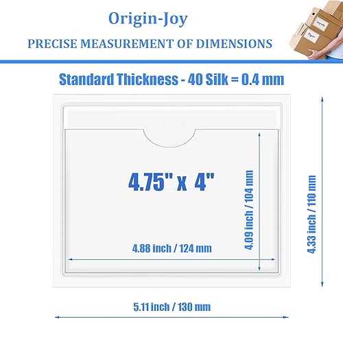 Pochettes autocollantes transparentes Origin-Joy pour insertion rapide de documents