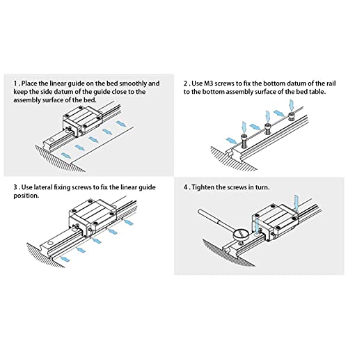 mgn12h 300mm premium linear rail guide 2pcs mgn12 linear slide 8mm for 3d printer and cnc machine upgrade 2pcspack