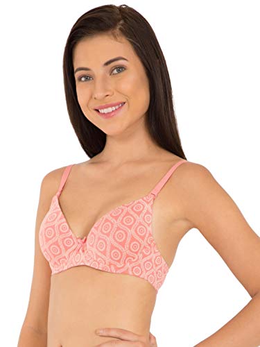 Image of Jockey 1245 Women's Under-Wired Padded Super Combed Cotton Elastane Stretch Multiway Styling T-Shirt Bra with Detachable Straps (Colors & Prints May Vary)