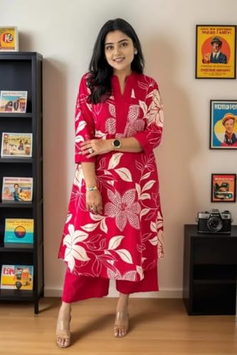 Image of Fashion Basket Wedani Cotton Printed Kurta Set for Women