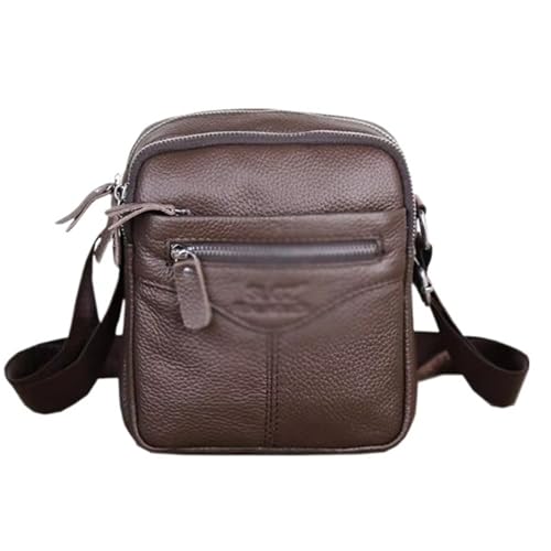 Crossbody Messenger Bag, Leather, Business Sport Travel Multifunctional Shoulder Bag, waterproof, 8.2 * 7 * 2.7in