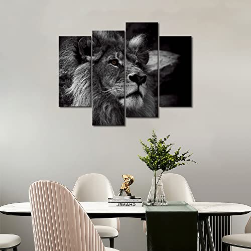 Black And White Lion Head Portrait Wall Art Painting Pictures Print On Canvas Animal The Picture For Home Modern Decoration #TOP5