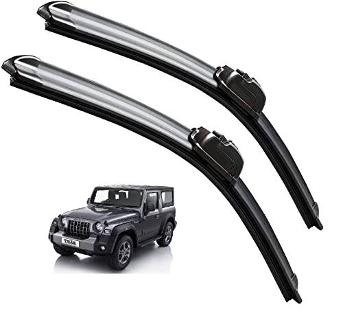 Image of Euro Care Windshield Car Wiper Blades Compatibility with Mahindra Thar - Set of 2Pc (D-14,P-14)