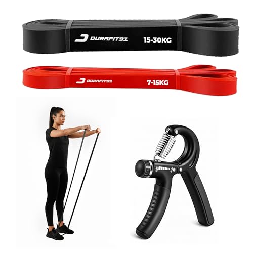 Image of Resistance Bands Set of 2 (Light & Medium), Pull Up Bands for Men & Women, Exercise Bands for Strength Training,Home Workout,Gym Fitness,Stretching,Mobility,Yoga,Crossfit&Physical Therapy