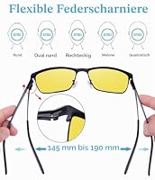 CARFIA Polarisierte Herren Sonnenbrille Metallrahmen UV 400 Fahrerbrille – Ansicht 5