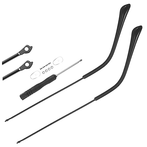 Hoement 金属製メガネアーム交換用パーツ 交換用テンプル 眼鏡修理キット 滑り止めデザイン 耐久性のある素材 ユニバーサル対応