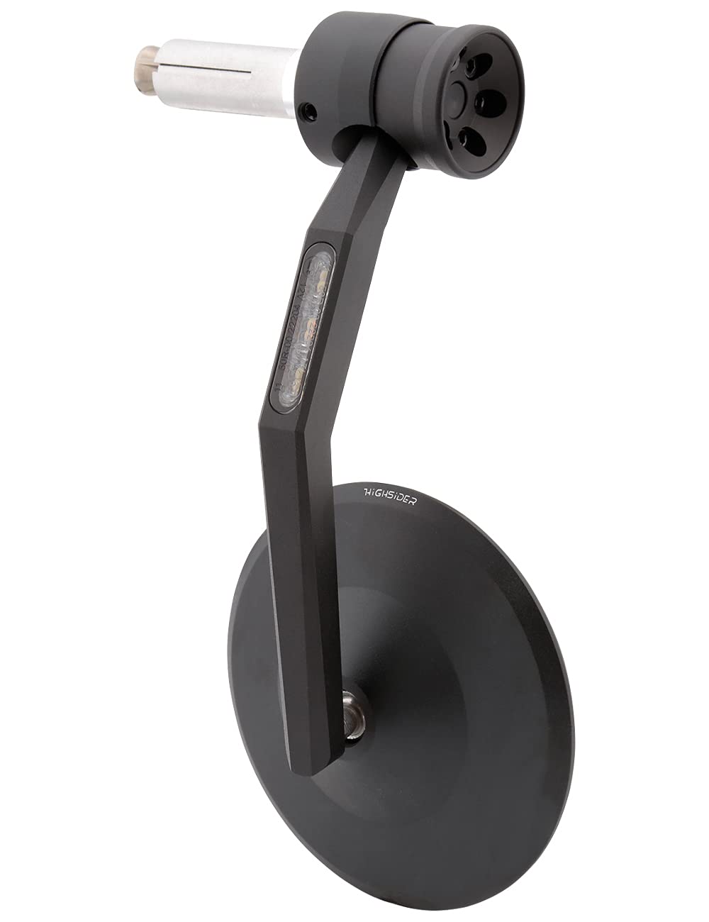 HIGHSIDER Montana Rim Motorrad Lenkerendenspiegel mit LED Blinker, E-geprüft (Stück)