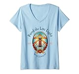 Womens Fond du Lac Light Lighthouse Wisconsin V-Neck T-Shirt