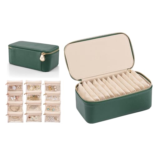 Amazon.com: Vlando Small Travel Jewelry Box Organizer - Mirrored ...