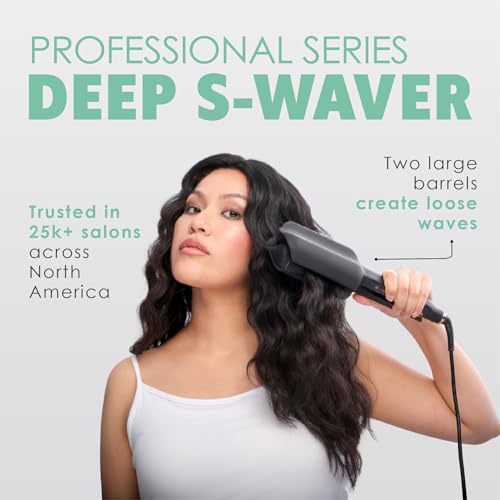 Image of Mint S-Waver Double Barrel Mermaid Hair Waver for Long Hair & Beach Waves