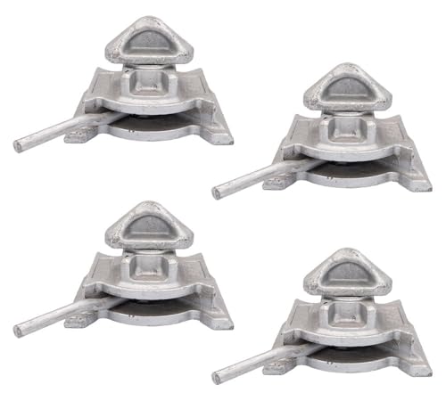 Mytee Products (4 Pack Sea Rail Shipping Container Manual Twist Lock - Dovetail Style - Used to Secure Shipping Containers to Flat Surfaces/Ground