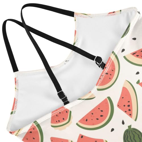 KLL Watermelon Pattern Toddler Girl 1 Piece Swim Suit Beach Swimwear Adjustable Shoulder Strap Cute4