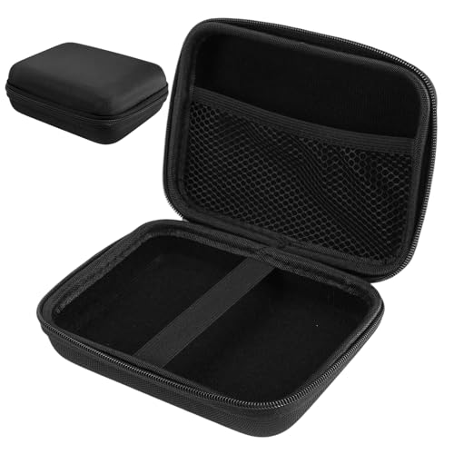 Kabeltasche Klein, Hardcase Cable Organizer Bag, Mini Reise Aufbewahrungstasche 16 X 12 X 6 CM, Schwarz Kabelorganizer Taschen, Staubresistent, Wasserdicht, Tasche für USB Flash, Maus, Earphone