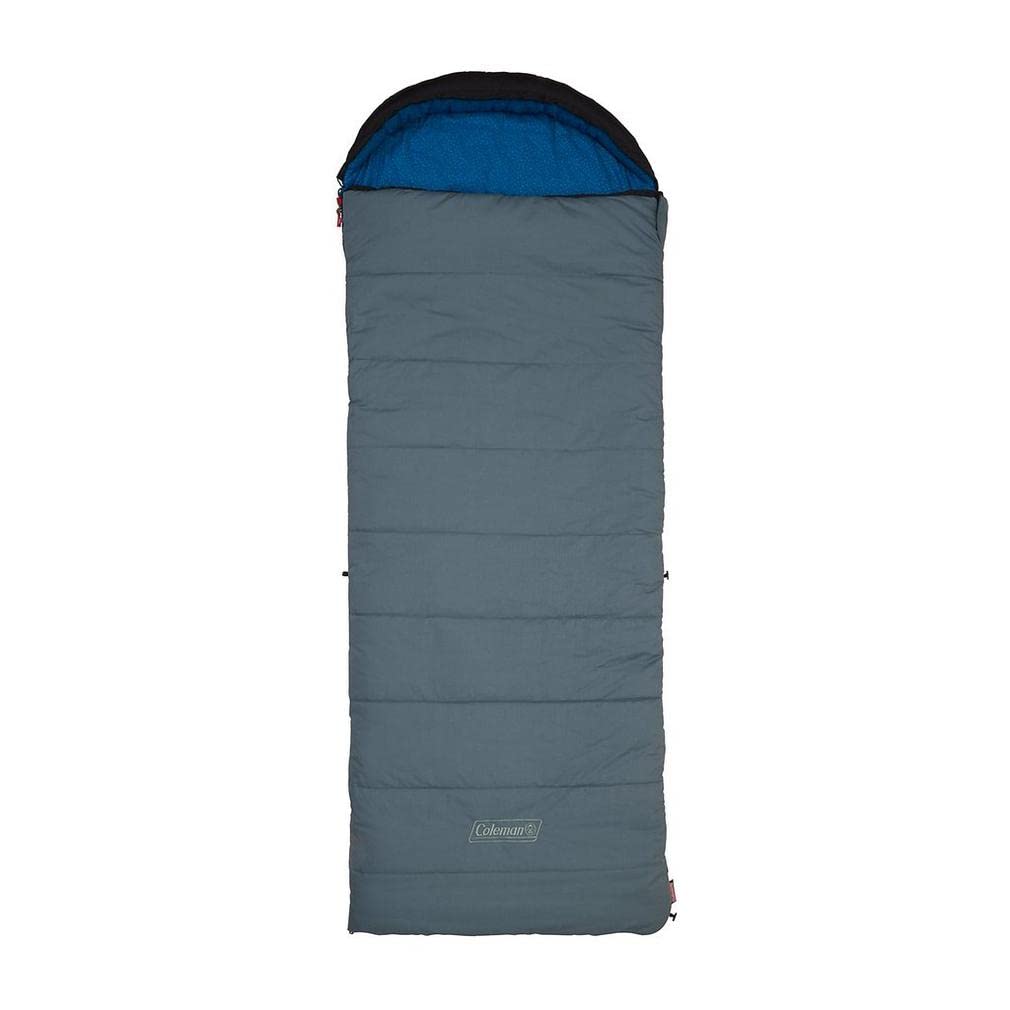 Coleman Sleeping Bag Single - For Camping and Outdoor Adventures - Comfortable Coletherm Insulation and Cotton Flannel Lining with Zipplow and Thermolock Technology for Warmth and Convenience