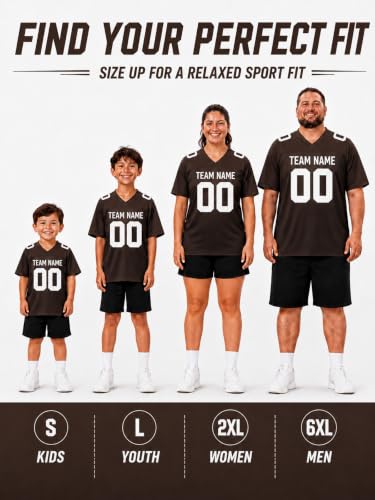 Image of Custom Replica Football Jersey with Name Number Logo