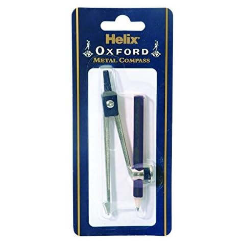 Helix Oxford Metal Compass & Pencil, Black Cover