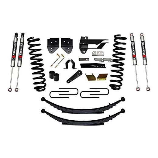 Skyjacker F17651KS-M Suspension Lift Kit w/Shock 6 in. Lift Incl. Front Coil Springs Rear Leaf Springs M9500 Monotube Shocks Suspension Lift Kit w/Shock