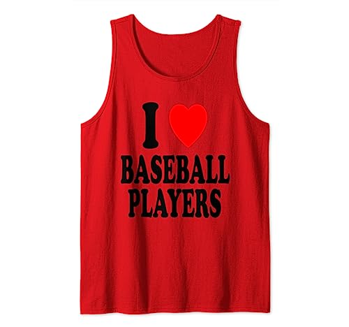 I Heart (Love) - Jugadores de béisbol sexy y atractivo atlético Camiseta sin Mangas