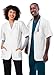 Adar Universal 31" Unisex Short Sleeve Consultation Coat - 2816 - White - S