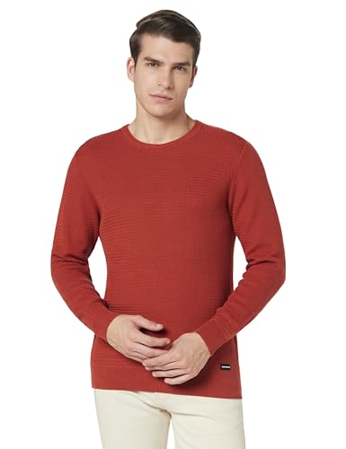 Image of Van Heusen Men's Luxury Sports Regular Fit Full Sleeve Crew Neck Sweater | Sophisticated Flair | Super Premium Fabric