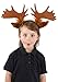 elope Moose Ears & Antlers Costume Headband - Velvet and Faux Fur Animal Accessory Brown